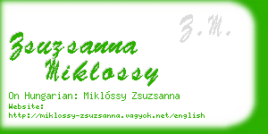 zsuzsanna miklossy business card